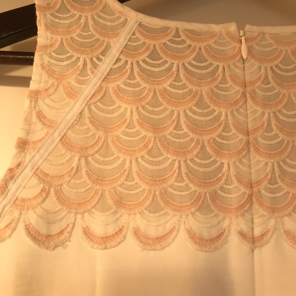 LOFT Embroidered scallop yoke dress - Picture 3 of 6